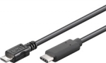 USB 3.1 C naar USB 2.0 micro B kabel 1.00 mtr.