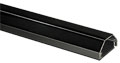 Kabelgoot Aluminium halfrond zwart 0.75cm 50mm 