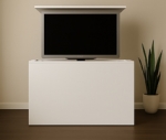 TV lift met houten meubel 114x80x30 MDF kast wit gegrond voor 32 t/m 43 inch TV