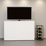 TV lift met houten meubel 160x90x30 MDF kast wit gegrond voor 37 t/m 55 inch TV