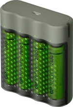 Gp USB snel batterijlader incl 4 x Recyko AA 