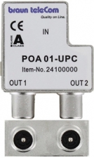 Braun POA1 UPC coax opdruk splitter (2x male out)