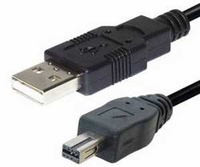 A naar 8pol. mini USB kabel 1.80 m.