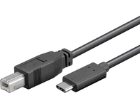 USB 3.1 C naar USB 2.0 B kabel 1.00 mtr.