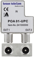 Braun POA1 UPC coax opdruk splitter (2x male out)
