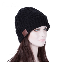 Bluetooth beanie muts zwart dames/heren