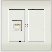 Wandcontactdoos Technetix in / opbouw RJ45 [CLICK-50]