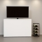 TV lift met houten meubel 160x90x30 MDF kast wit gegrond voor 37 t/m 55 inch TV