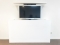TV lift met houten meubel 160x90x30 MDF kast wit gegrond voor 37 t/m 55 inch TV