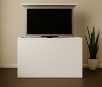 TV lift met houten meubel 114x80x30 MDF kast wit gegrond voor 32 t/m 43 inch TV