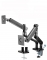 Bureaubeugel monitorarm HL22-2 voor 2 monitoren 17-32 inch, interactief 2 USB poorten, zwart