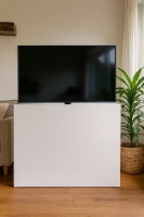 TV lift Smart met houten meubel 104x85x30 MDF kast wit gegrond voor 32 t/m 43 inch TV